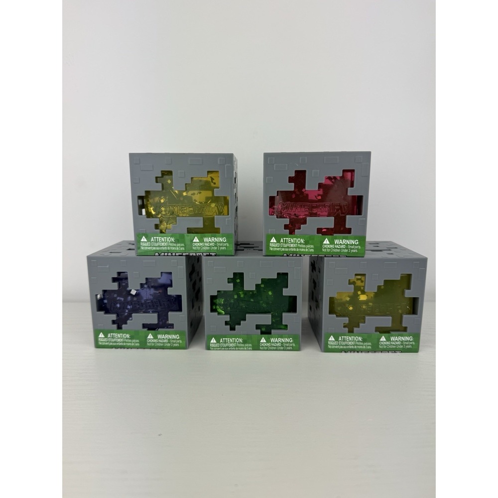 Minecraft Jelly Cube Lot RARE Viral Squishy Bundle Set of 5